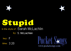 2?
Stupfldl

mhe ster or Sarah McLachIm
by S McLacNan

5,1ng PucketSmlgs

www.pcetmaxu