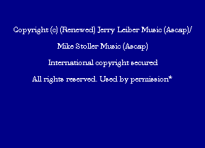 Copyright (c) (Emmet!) 1m Lm'bm' Music (Abcapy
Milne 817on Music (Aacapl

Inmn'onsl copyright Bocuxcd

All rights named. Used by pmnisbion