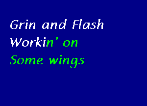 Grin and Flash
Workin' on

Some wings