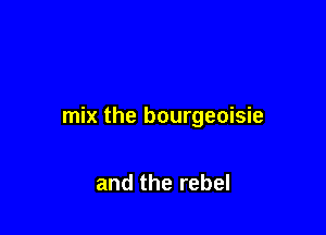 mix the bourgeoisie

and the rebel