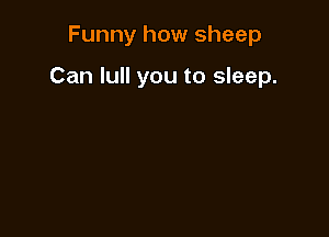 Funny how sheep

Can lull you to sleep.