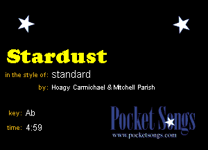 2?
Stardust

in the style 0! Standard

by Hoagy Camachad 8 Mzchel Pansh

5,1 329 cheth

www.pcetmaxu