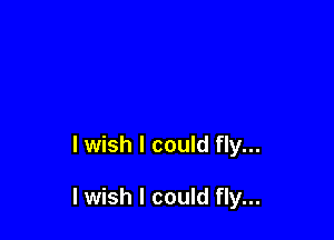 I wish I could fly...

I wish I could fly...