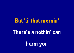 But 'til that mornin'

There's a nothin' can

harm you