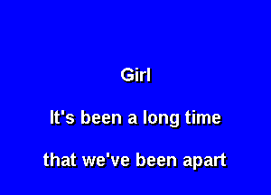 Girl

It's been a long time

that we've been apart