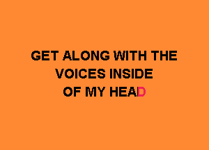 GET ALONG WITH THE
VOICES INSIDE
OF MY HEAD