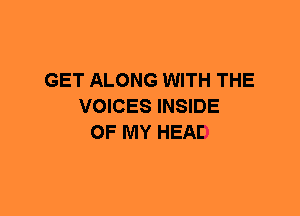 GET ALONG WITH THE
VOICES INSIDE
OF MY HEAD