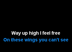 Way up high I feel free
On these wings you can't see