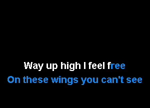 Way up high I feel free
On these wings you can't see