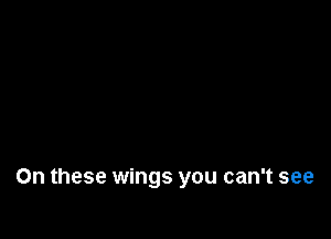 On these wings you can't see