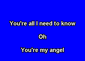 You're all I need to know

0h

You're my angel