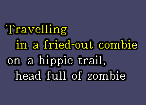 Travelling
in a fried-out combie

on a hippie trail,
head full of zombie