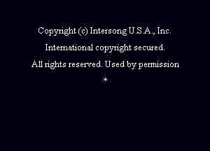 Copyright (c) Intersong U.S.A., Inc.

International copyright secured,
A11 tights reserved Used by permission

0
