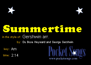 I? 41

Suunnnmenottnme

Gershwm arr
by Du 805 ward and Ge eonge eGershum

31223 PucketSmgs

mWeom