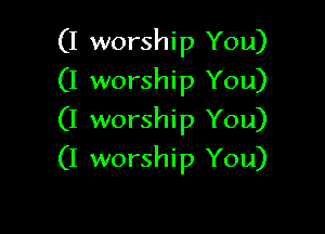 (I worship You)
(I worship You)

(I worship You)

(I worship You)