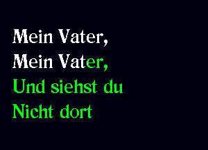 Mein Vater,
Mein Vater,

Und siehst du
Nicht dort