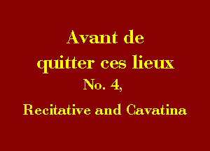 Avant de

quitter ces lieux
No. 4,

Recitative and Cavatina