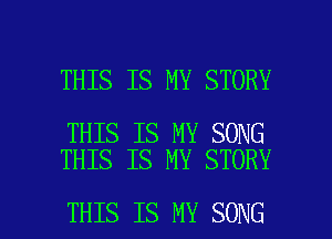 THIS IS MY STORY

THIS IS MY SONG
THIS IS MY STORY

THIS IS MY SONG l