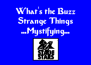 What's the Buzz
Strange Things
...Mgstifying...