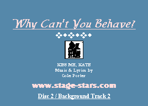 My Can't you 385nm?!

oz. 0 oz. 0 oz. 0

If'
I

IUBB IVE. KATE
Mu'm 54 Ly! lat. by
Dole Poxbn

www.stagestars.com
Disc 2 IBac und Track 2