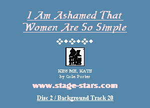 1 Km Zshamed Thar
Women Ere 50 Sim Ie

oz. 9 oz. 0 oz. 9

Ir
.

K135 hm. KATE
b1 Ook- Porter

www.staQestarsxom
Disc 2 IBac und Track 20