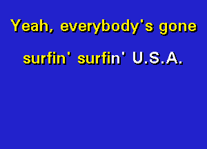Yeah, everybody's gone

surfin' surfin' U.S.A.