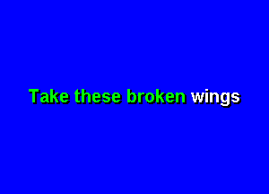 Take these broken wings