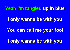 Yeah I'm tangled up in blue

I only wanna be with you

You can call me your fool

I only wanna be with you