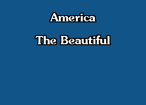 America
The Beautiful