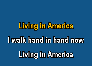 Living in America

lwalk hand in hand now

Living in America