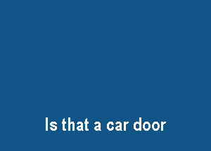 Is that a car door