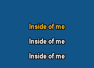 Inside of me

Inside of me

Inside of me