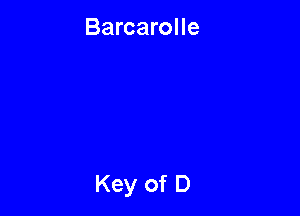 Barcarolle