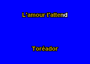 L'amour t'attend

Tort'aador