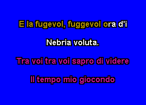 E Ia fugevol, fuggevol ora d'i

Nebria voluta.