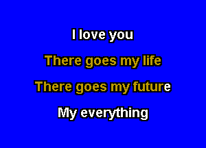 I love you

There goes my life

There goes my future

My everything