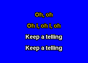 Oh, oh
Oh I, oh I, oh
Keep a telling

Keep a telling