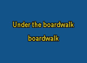 Under the boardwalk

boardwalk