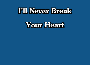 I'll Never Break

Your Heart