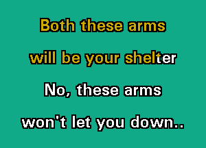 Both these arms
will be your shelter

No, these arms

won't let you down..