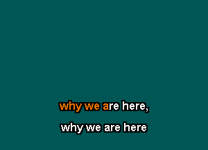 why we are here,

why we are here