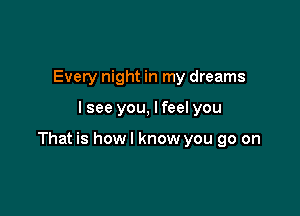 Every night in my dreams

I see you, I feel you

That is howl know you go on