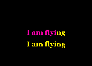 I am flying

I am flying