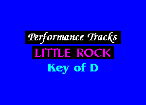 Terformance Tracks

Key of D