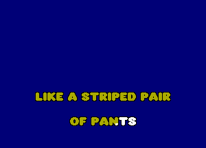 LIKE A STRIPE!) PAIR

OF PANTS