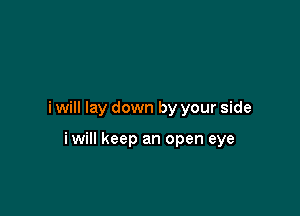 i will lay down by your side

iwill keep an open eye