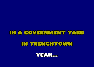 IN A GOVERNMEN? YQRD

IN TRENOH'I'OWN

YEA...