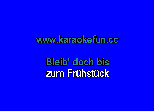 zum FrUhstUck