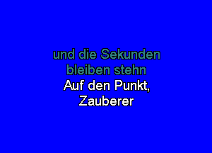 Auf den Punkt,
Zauberer