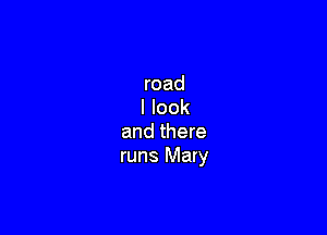 road
I look

and there
runs Mary